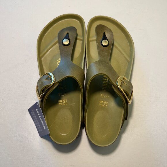 Birkenstock Gizeh Big Buckle Oiled Leather Sandals - Picture 12 of 16